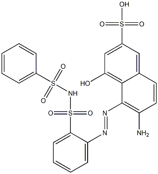 6-Amino-4-hydroxy-5-[2-[[(phenylsulfonyl)amino]sulfonyl]phenylazo]-2-naphthalenesulfonic acid Struktur