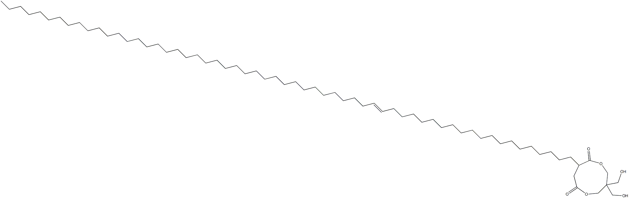 3,3-Bis(hydroxymethyl)-8-(20-nonapentacontenyl)-1,5-dioxacyclononane-6,9-dione Struktur