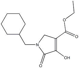 1-(Cyclohexylmethyl)-2,5-dihydro-4-hydroxy-5-oxo-1H-pyrrole-3-carboxylic acid ethyl ester Struktur