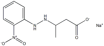 3-[2-(o-Nitrophenyl)hydrazino]butyric acid sodium salt Struktur