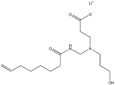 3-[N-(3-Hydroxypropyl)-N-(7-octenoylaminomethyl)amino]propionic acid lithium salt Struktur