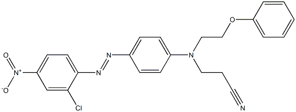 3-[p-(2-Chloro-4-nitrophenylazo)-N-(2-phenoxyethyl)anilino]propiononitrile Struktur