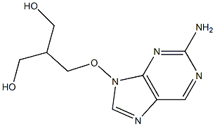 2-Amino-9-(3-hydroxy-2-hydroxymethylpropyloxy)-9H-purine Struktur