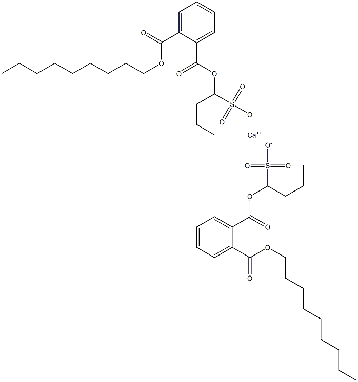 Bis[1-[(2-nonyloxycarbonylphenyl)carbonyloxy]butane-1-sulfonic acid]calcium salt Struktur