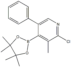 PYRIDINE, 2-CHLORO-3-METHYL-5-PHENYL-4-(4,4,5,5-TETRAMETHYL-1,3,2-DIOXABOROLAN-2-YL)- Struktur