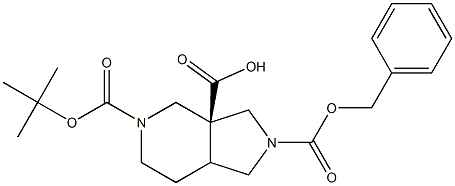 (3AS,6AS)-2-(Benzyloxycarbonyl)-5-(tert-butoxycarbonyl)octahydroPyrrolo[3,4-C]pyridine-3A-carboxylic acid Struktur