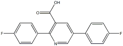 2,5-Bis(4-fluorophenyl)nicotinic acid Struktur