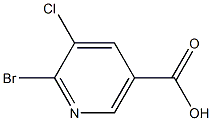 2-Bromo-3-chloro-5-pyridinecarboxylic acid Struktur