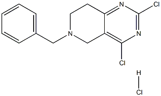 6-Benzyl-2,4-dichloro-5,6,7,8-tetrahydropyrido[4,3-d]pyrimidine hydrochloride Struktur