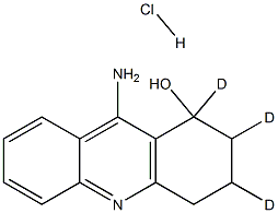 9-Amino-1,2,3,4-tetrahydroacridin-1-ol-d3 Hydrochloride Struktur