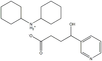 (+/-)-4-Hydroxy-4-(3-pyridyl)butanoic Acid Dicyclohexylamine Salt Struktur