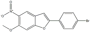 2-(4-bromophenyl)-6-methoxy-5-nitrobenzofuran Struktur