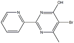 5-bromo-6-methyl-2-pyridin-2-yl-pyrimidin-4-ol Struktur