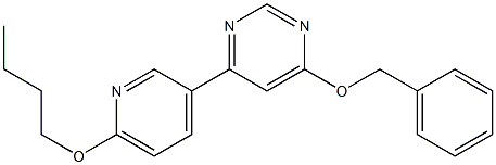 4-(benzyloxy)-6-(6-butoxypyridin-3-yl)pyrimidine Struktur