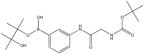 3-[(2-Bocamino)acetamido]phenylboronic acid pinacol ester Struktur