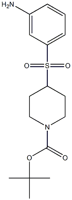 4-(3-Amino-benzenesulfonyl)-piperidine-1-carboxylic acid tert-butyl ester Struktur