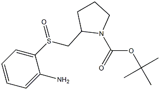 2-(2-Amino-benzenesulfinylmethyl)-pyrrolidine-1-carboxylic acid tert-butyl ester Struktur