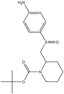 2-(4-Amino-benzenesulfinylmethyl)-piperidine-1-carboxylic acid tert-butyl ester Struktur