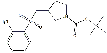 3-(2-Amino-benzenesulfonylmethyl)-pyrrolidine-1-carboxylic acid tert-butyl ester Struktur