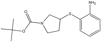 3-(2-Amino-phenylsulfanyl)-pyrrolidine-1-carboxylic acid tert-butyl ester Struktur