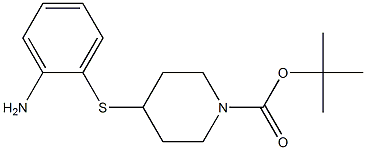 4-(2-Amino-phenylsulfanyl)-piperidine-1-carboxylic acid tert-butyl ester Struktur