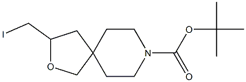 tert-butyl 3-(iodomethyl)-2-oxa-8-azaspiro[4.5]decane-8-carboxylate Struktur