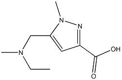 5-[(Ethyl-methyl-amino)-methyl]-1-methyl-1H-pyrazole-3-carboxylic acid Struktur