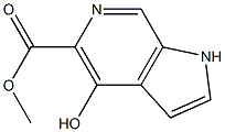 methyl 4-hydroxy-1H-pyrrolo[2,3-c]pyridine-5-carboxylate Struktur