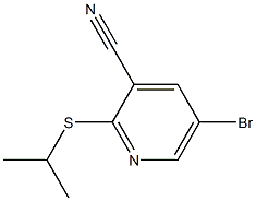 5-bromo-2-(isopropylthio)pyridine-3-carbonitrile Struktur