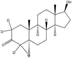 5a-Androstan-17b-ol-3-one-2,2,4,4-d4 Struktur