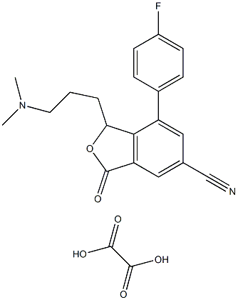 3-[3-(diMethylaMino)-1-propyl](4-fluorophenyl)-6-cyano-1(3H)-isobenzofuranone oxalate Struktur