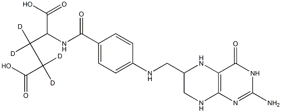 L-Tetrahydrofolic Acid-d4 Struktur