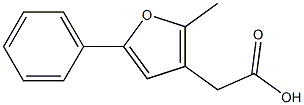 (2-Methyl-5-phenylfuran-3-yl)-acetic acid Struktur