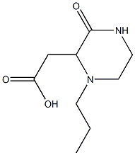 2-(3-oxo-1-propylpiperazin-2-yl)acetic acid Struktur