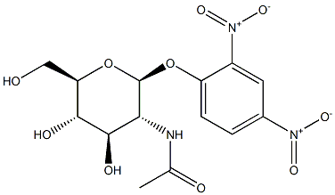 2,4-Dinitrophenyl 2-acetamido-2-deoxy-b-D-glucopyranoside Struktur