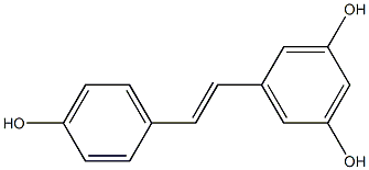 3,5,4'-trihydroxystilbene Struktur