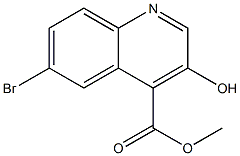 6-Bromo-3-hydroxy-quinoline-4-carboxylic acid methyl ester Struktur