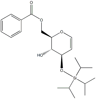 6-O-Benzoyl-3-O-triisopropylsilyl-D-glucal Struktur