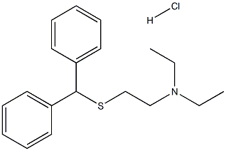 N-[2-(BENZHYDRYLSULFANYL)ETHYL]-N,N-DIETHYLAMINE HYDROCHLORIDE Struktur