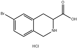 6-bromo-1,2,3,4-tetrahydroisoquinoline-3-carboxylic acid hydrochloride Struktur