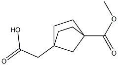 2-(4-(methoxycarbonyl)bicyclo[2.2.1]heptan-1-yl)acetic acid Struktur