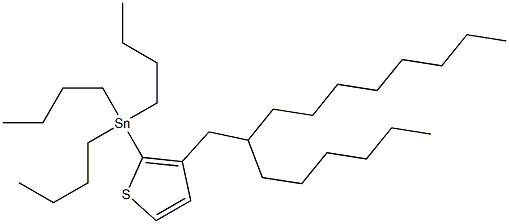 Tributyl-[3-(2-hexyl-decyl)-thiophen-2-yl]-stannane Struktur