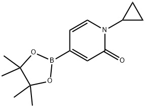 1-cyclopropyl-4-(4,4,5,5-tetramethyl-1,3,2-dioxaborolan-2-yl)pyridin-2(1H)-one Struktur