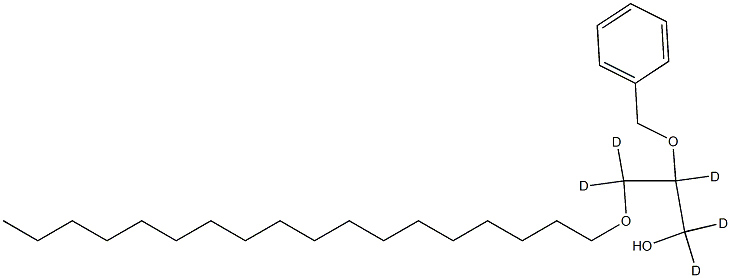 1-O-Octadecyl-2-O-benzyl-rac-glycerol-d5 Struktur