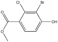 3-Bromo-2-chloro-4-hydroxy-benzoic acid methyl ester Struktur