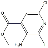 3-Amino-6-chloro-2-iodo-isonicotinic acid methyl ester Struktur