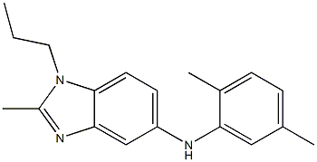 (2,5-DIMETHYL-PHENYL)-(2-METHYL-1-PROPYL-1H-BENZOIMIDAZOL-5-YL)-AMINE Struktur