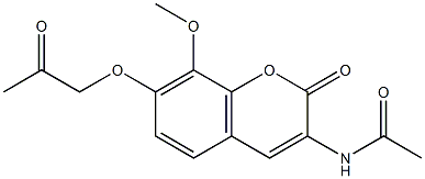 N-[8-METHOXY-2-OXO-7-(2-OXO-PROPOXY)-2H-CHROMEN-3-YL]-ACETAMIDE Struktur