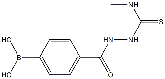 4-(2-(METHYLCARBAMOTHIOYL)HYDRAZINECARBONYL)PHENYLBORONIC ACID Struktur