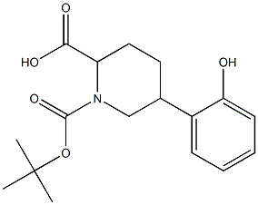 1-(TERT-BUTOXYCARBONYL)-5-(2-HYDROXYPHENYL)PIPERIDINE-2-CARBOXYLIC ACID Struktur